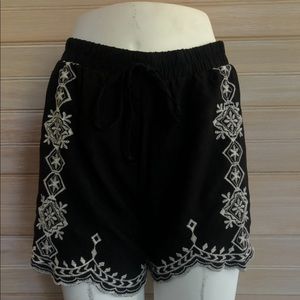 Black flowy shorts